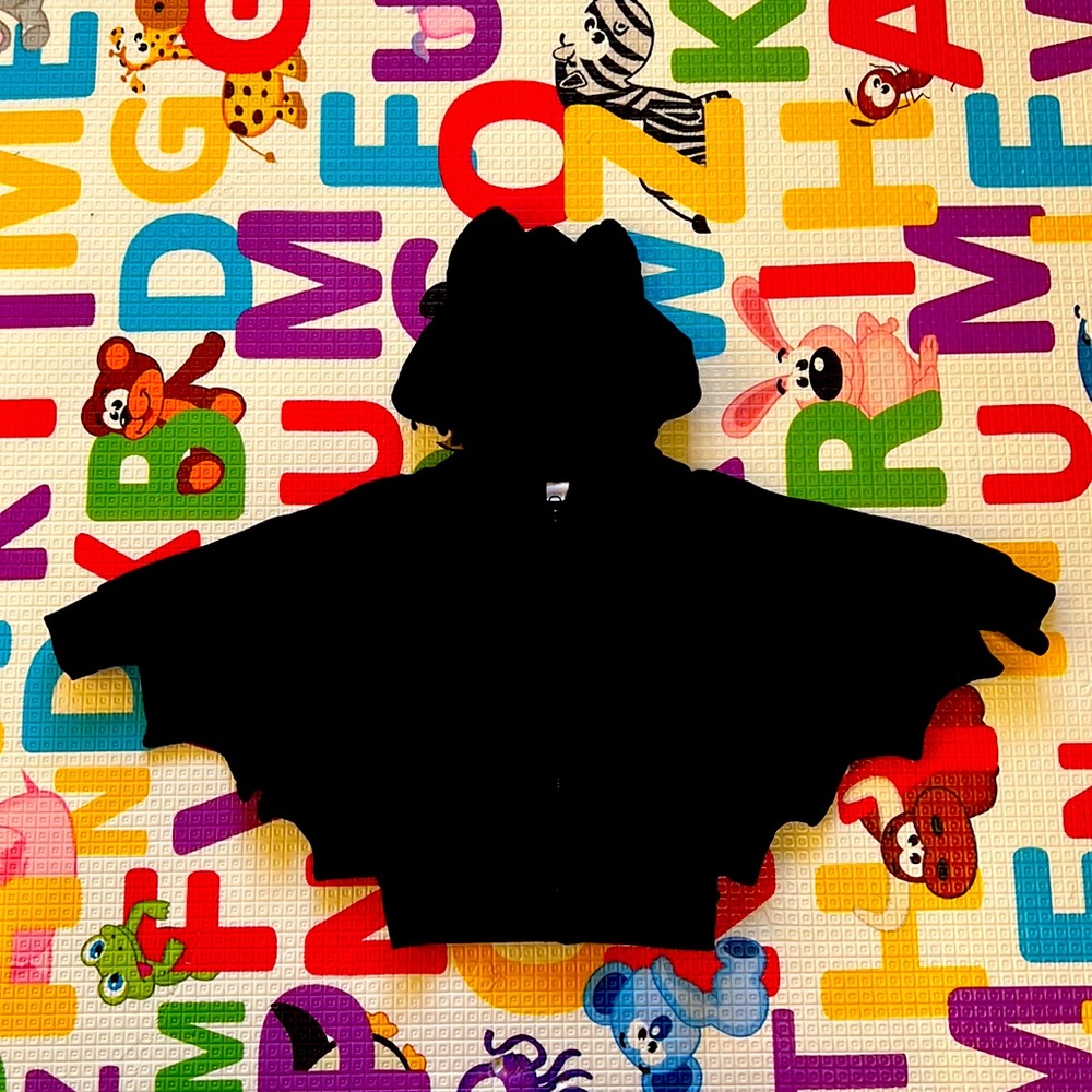 Bat zip up hoodie with wings and ears